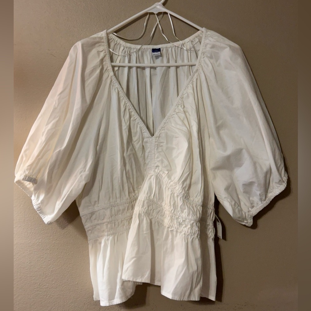 Old Navy Cream Puff Sleeve Top